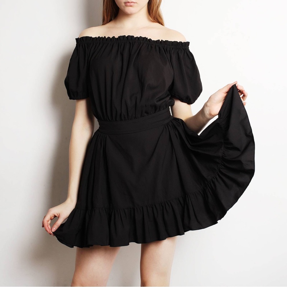 Isabel Garcia Black Off-Shoulder Dress